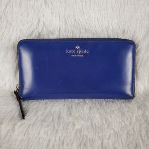 Kate Spade Lacey Royal Blue Zip Around Wallet
